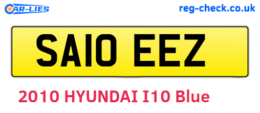 SA10EEZ are the vehicle registration plates.