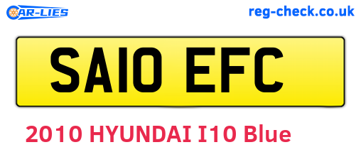 SA10EFC are the vehicle registration plates.