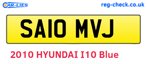 SA10MVJ are the vehicle registration plates.