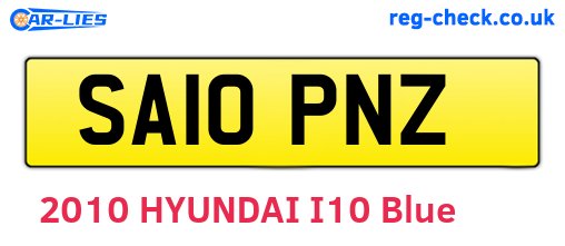 SA10PNZ are the vehicle registration plates.