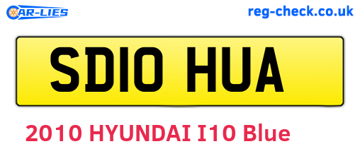 SD10HUA are the vehicle registration plates.