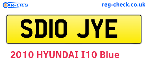 SD10JYE are the vehicle registration plates.