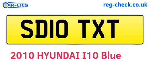 SD10TXT are the vehicle registration plates.