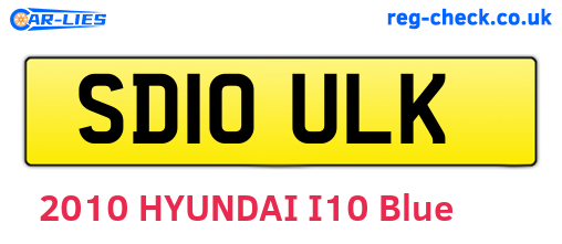 SD10ULK are the vehicle registration plates.