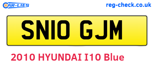 SN10GJM are the vehicle registration plates.