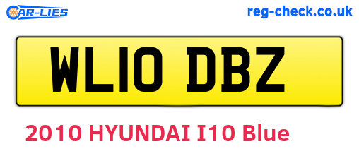 WL10DBZ are the vehicle registration plates.