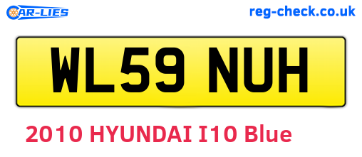 WL59NUH are the vehicle registration plates.