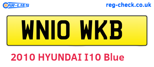 WN10WKB are the vehicle registration plates.