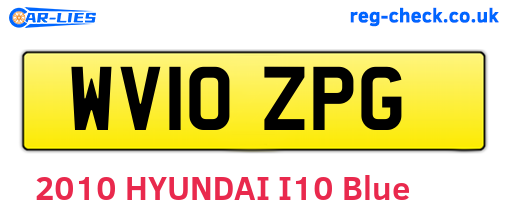 WV10ZPG are the vehicle registration plates.