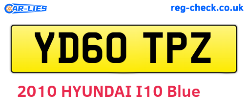 YD60TPZ are the vehicle registration plates.