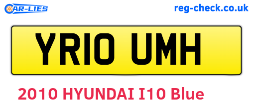 YR10UMH are the vehicle registration plates.
