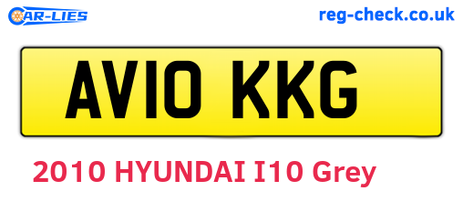AV10KKG are the vehicle registration plates.