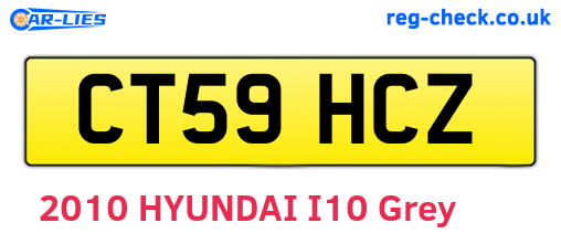 CT59HCZ are the vehicle registration plates.