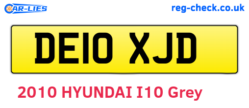 DE10XJD are the vehicle registration plates.