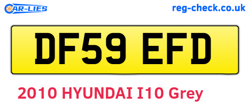 DF59EFD are the vehicle registration plates.