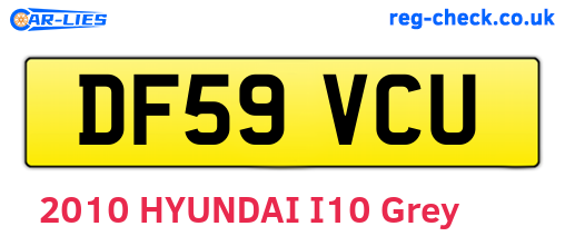 DF59VCU are the vehicle registration plates.