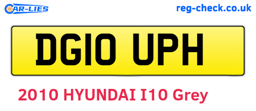 DG10UPH are the vehicle registration plates.