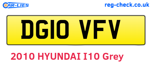 DG10VFV are the vehicle registration plates.