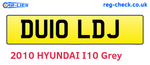 DU10LDJ are the vehicle registration plates.