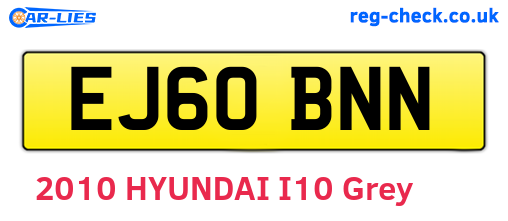 EJ60BNN are the vehicle registration plates.
