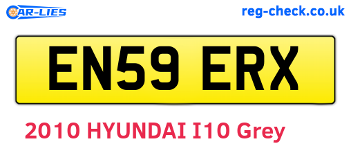 EN59ERX are the vehicle registration plates.