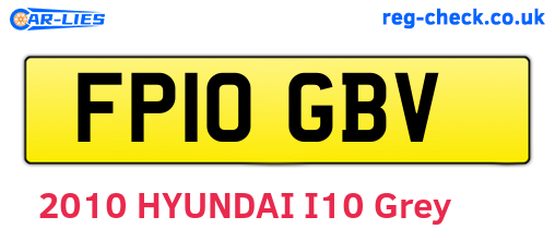 FP10GBV are the vehicle registration plates.