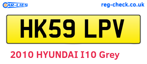 HK59LPV are the vehicle registration plates.