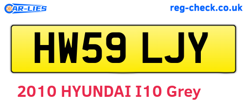 HW59LJY are the vehicle registration plates.
