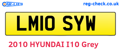 LM10SYW are the vehicle registration plates.