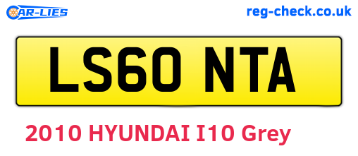 LS60NTA are the vehicle registration plates.