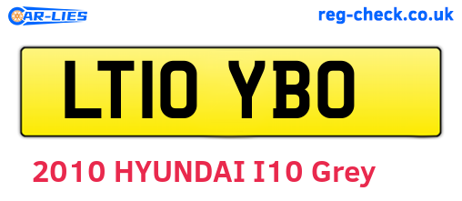 LT10YBO are the vehicle registration plates.