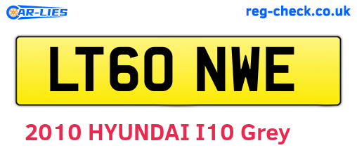 LT60NWE are the vehicle registration plates.