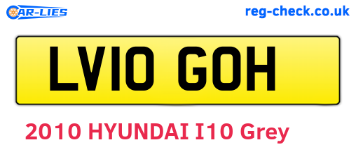 LV10GOH are the vehicle registration plates.