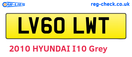 LV60LWT are the vehicle registration plates.