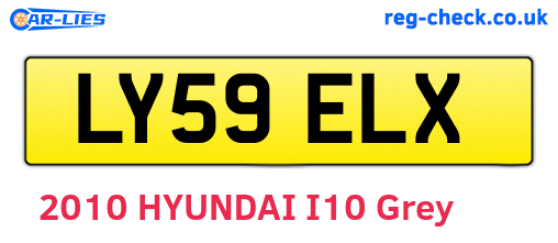 LY59ELX are the vehicle registration plates.