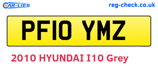 PF10YMZ are the vehicle registration plates.