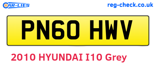 PN60HWV are the vehicle registration plates.