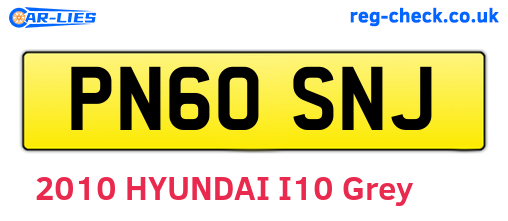 PN60SNJ are the vehicle registration plates.