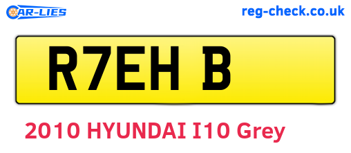 R7EHB are the vehicle registration plates.