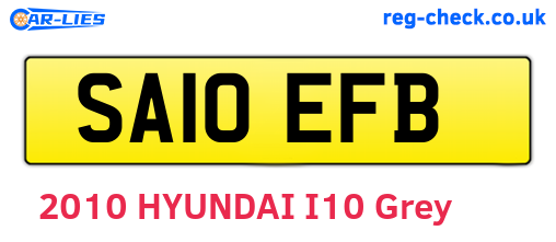 SA10EFB are the vehicle registration plates.