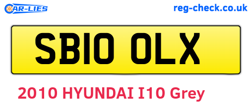 SB10OLX are the vehicle registration plates.