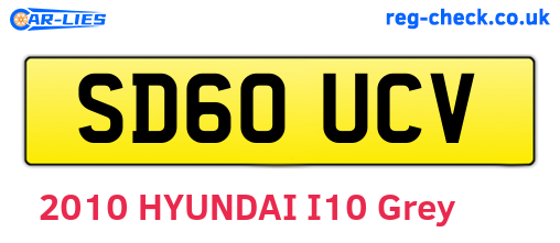 SD60UCV are the vehicle registration plates.