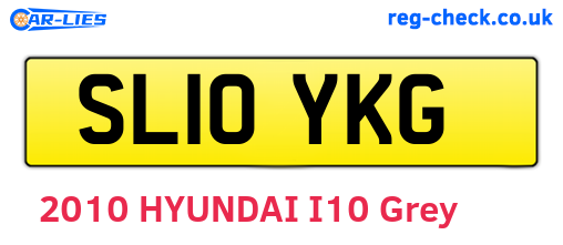 SL10YKG are the vehicle registration plates.