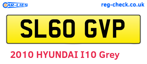 SL60GVP are the vehicle registration plates.
