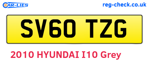 SV60TZG are the vehicle registration plates.