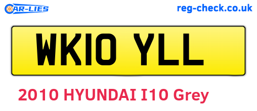 WK10YLL are the vehicle registration plates.