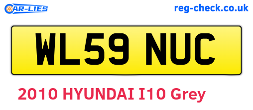 WL59NUC are the vehicle registration plates.