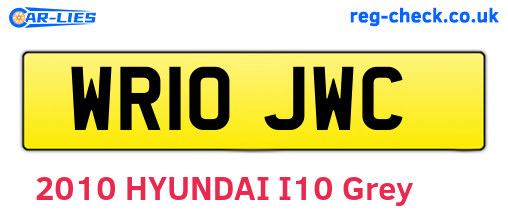 WR10JWC are the vehicle registration plates.