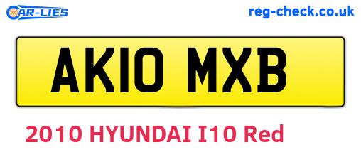 AK10MXB are the vehicle registration plates.