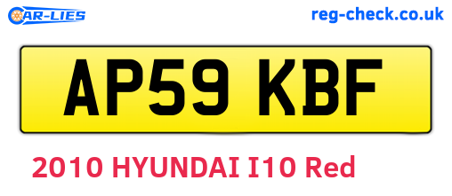 AP59KBF are the vehicle registration plates.